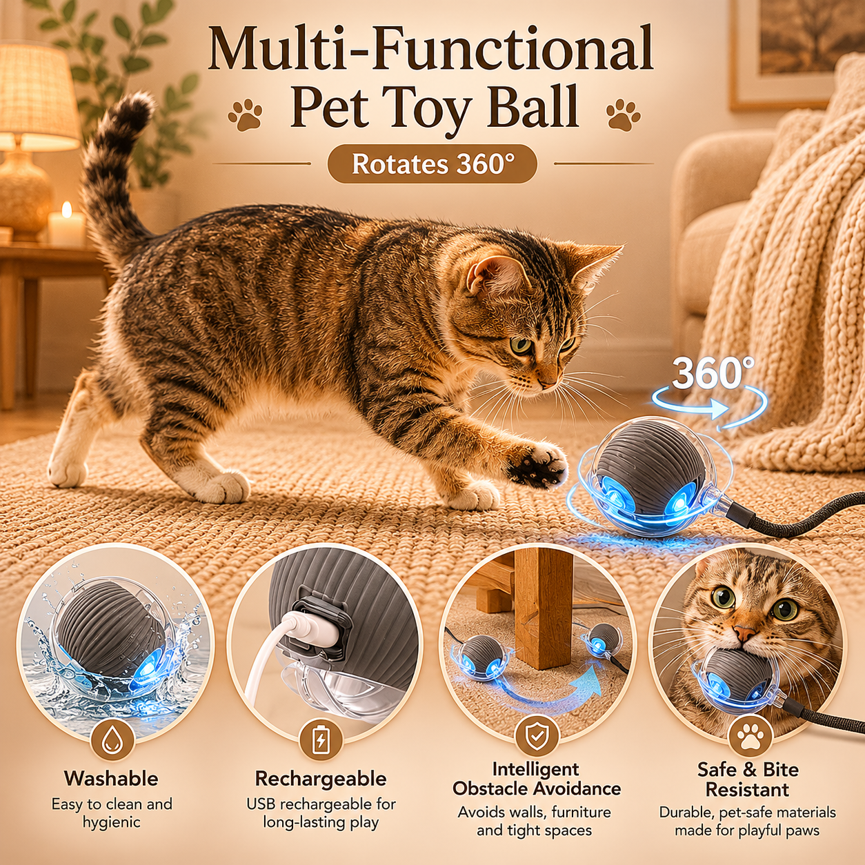 Cat Interactive Ball