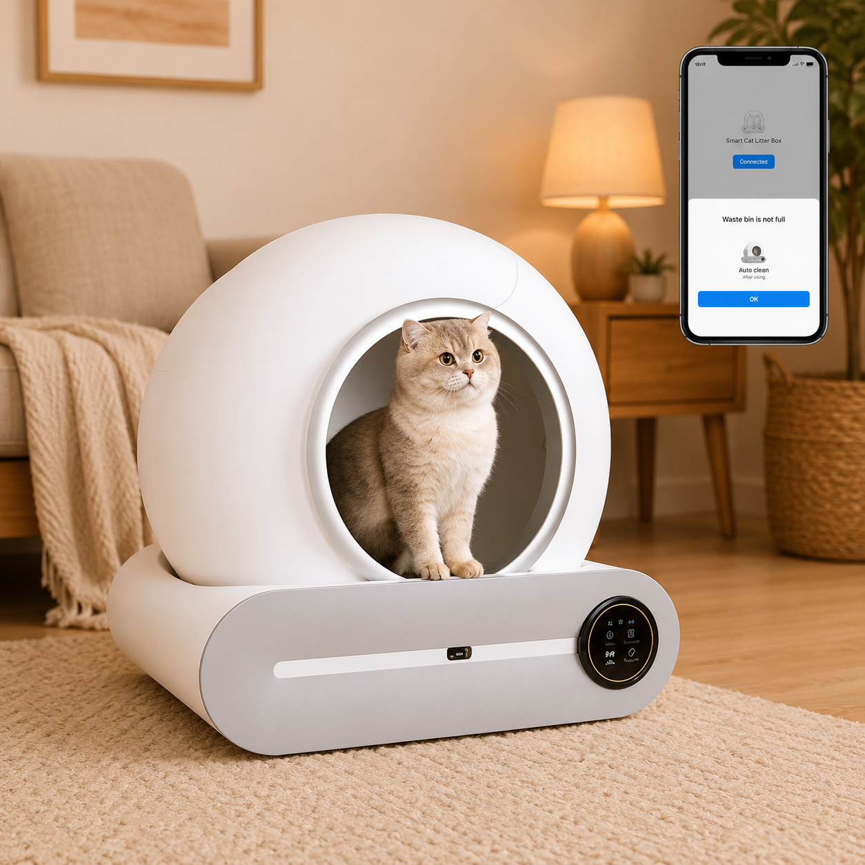 Automatic Self-Cleaning Cat Litter Box