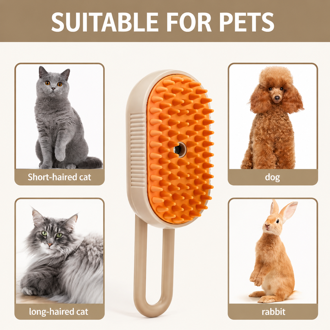 Steamy Pet Brush